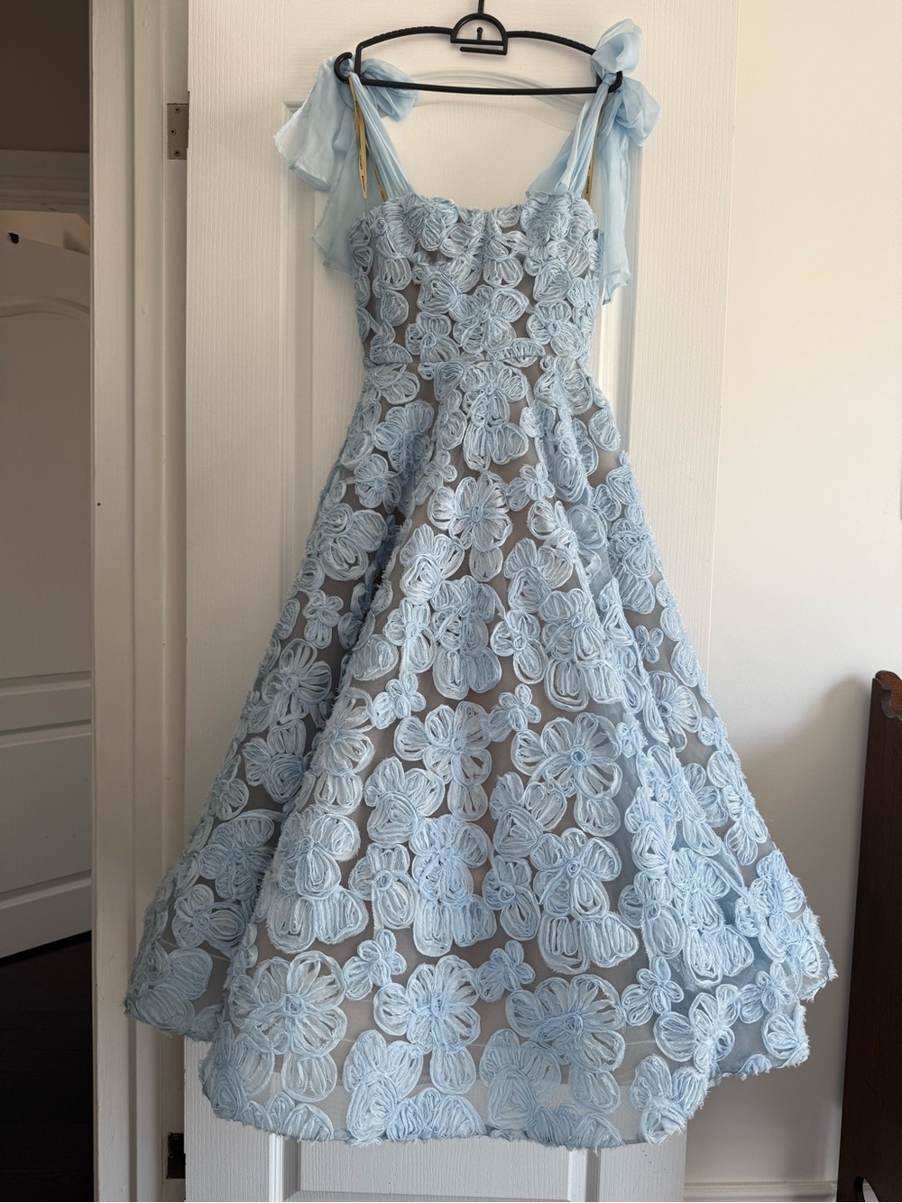 Bronx and Banco Powder Blue Sabrina Midi Dress
